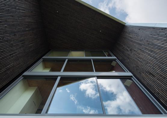 a building with a glass window