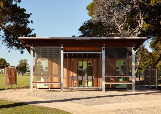 a building with a roof