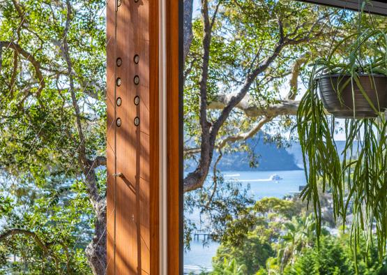 a view of a lake from a deck