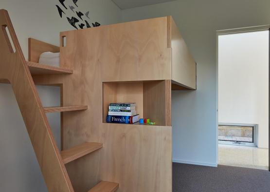 a bunk bed in a room