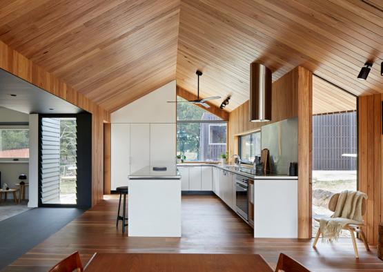 a kitchen and dining area in a house