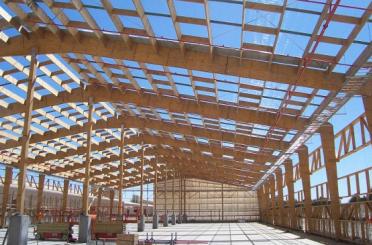 a building under construction with a clear sky