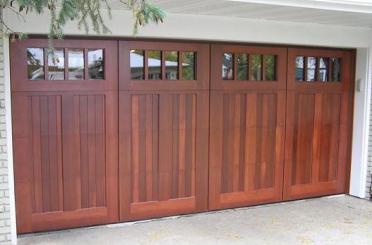 a close-up of a garage door